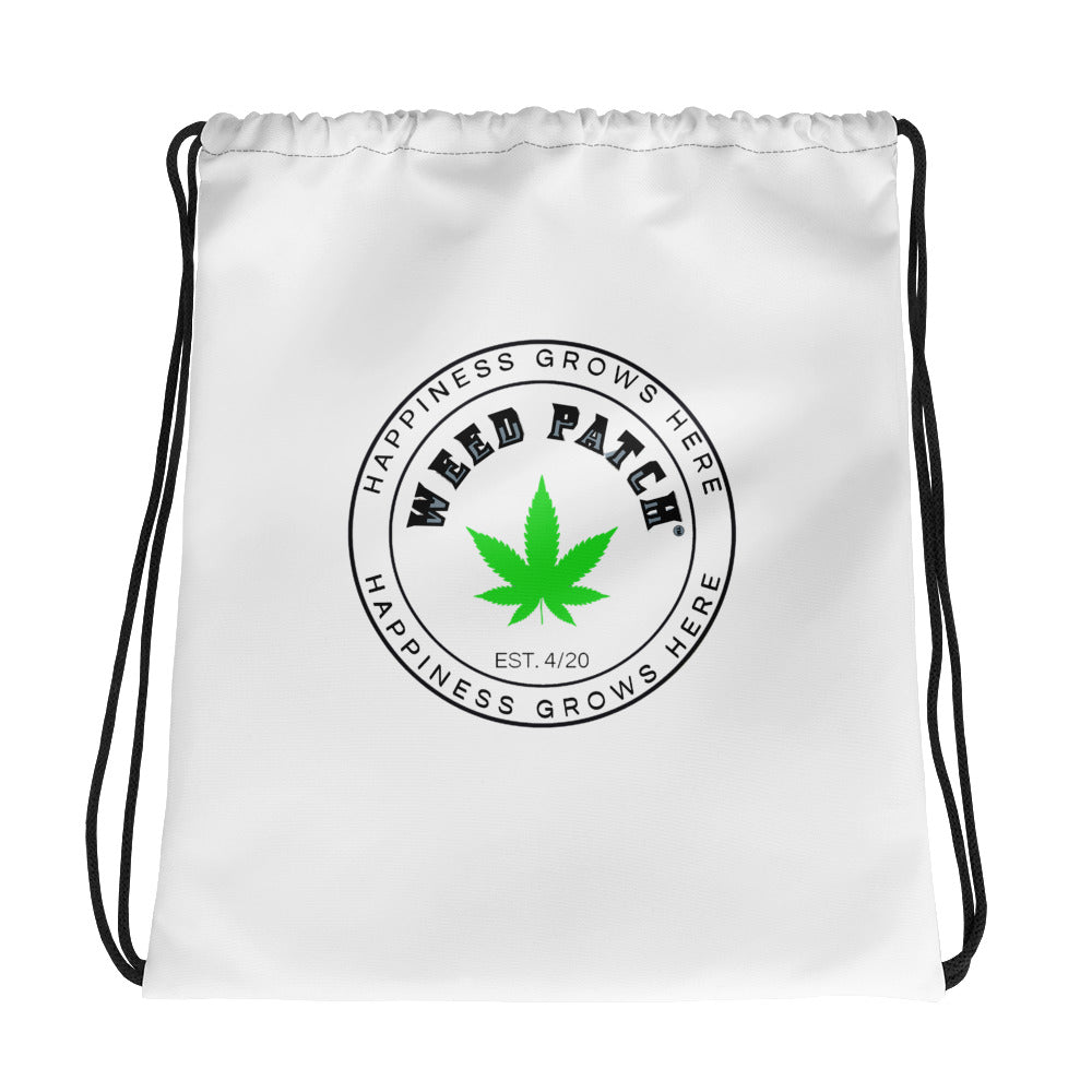 Weed Patch Drawstring Bag