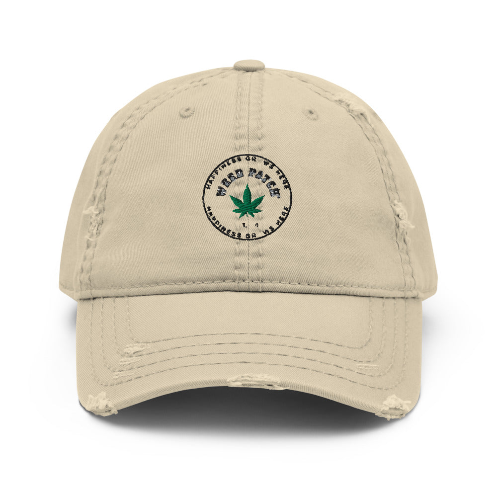 Weed Patch Distressed Dad Hat